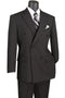 Mens Athletic Fit Suit With Pleated Pants in Black