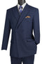 Mens Athletic Fit Suit With Pleated Pants in NAVY BLUE