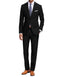 Manchester Tailored Suits - Slim Fit Black Suit - Tapered Europian Cut Suit $199