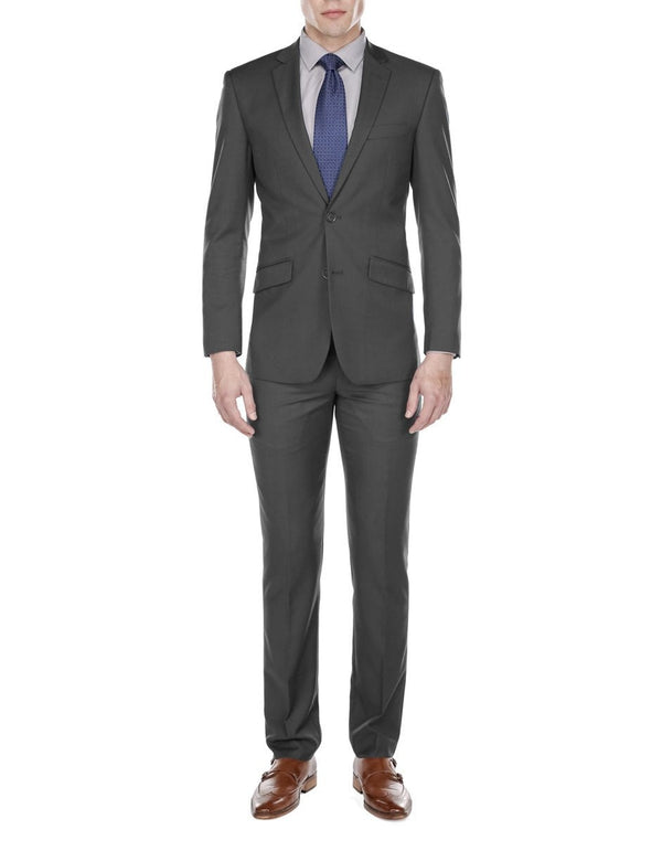 Manchester Tailored Suits - Slim Fit Grey Suit - Tapered Europian Cut Suit $199