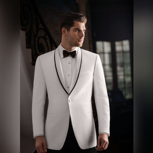 Western Suit - Trajes Para Hombres  - Cowboy Formal Attire - Trajes De Novio White Single Breasted