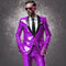 Mens Purple  Sequin Pants - Purple Tuxedo - Party Suits - Stage Suit