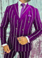 Purple Pinstripe Suit - Mens 1920s Gangster Pinstripe Suit - Chalk Pattern Pinstripe