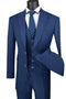 Mens Blue Pinstripe Suit Vested Bold Gangster Pinstripe Suit In Navy Blue