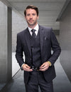 Statement Suits - Medium Gray Suits - Wool Suits - Modern Fit Perfect for Business in 10 colors