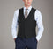 Renoir Suits - Renoir Fashion - Renoir Clothing Super 140s Wool Waistcoat in Black (Regular and Long Available) by Renoir