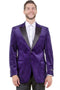 Men's Two Button Peak Lapel Velvet Wedding & Prom Tuxedo Jacket in Purple