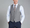 Renoir Suits - Renoir Fashion - Renoir Clothing Super 140s Wool Waistcoat in Grey by Renoir