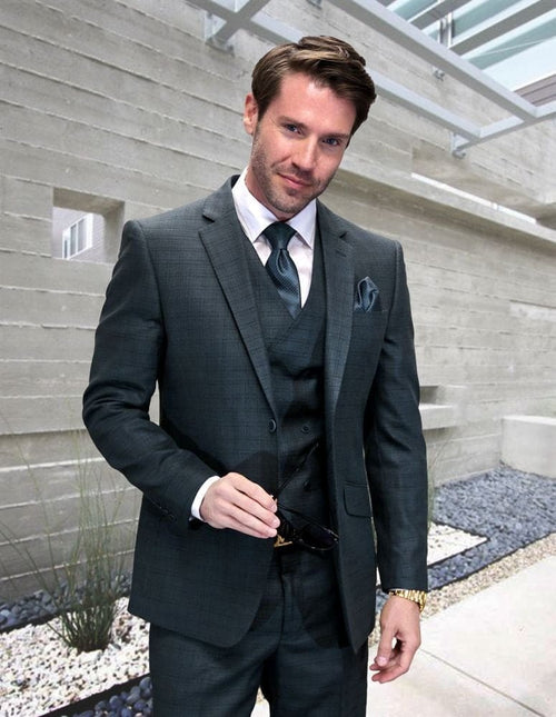 Statement Suits - Green Wool Suits - Modern Fit Perfect for Business in 10 colors