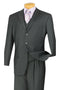 Big and Tall Grey Suit MENS 3 BUTTON CLASSIC FIT VESTED BASIC SUIT IN CHARCOAL GREY