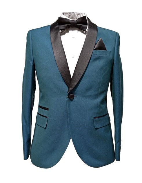 Dark Teal Tuxedo - Black and Teal Suit - Teal Green Suit - Deep Teal Suit