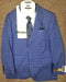 Steve Harvey Suits - Blue - Designer Brand Suit No Pleated Pants Modern Fit