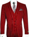 Red Pinstripe Suit - Mens 1920s Gangster Pinstripe Suit - Chalk Pattern Pinstripe