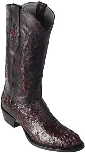 Los Altos Boot - Los Altos Cowboy Boots - Los Altos Boots Mens Caiman Hornback Round Toe Western Cowboy Boot