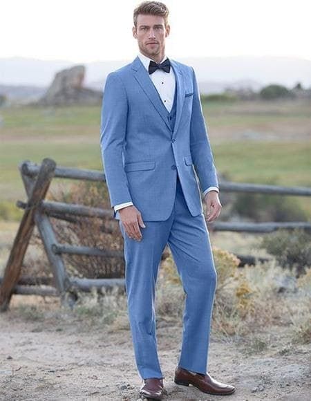 TAILORED | STEEL BLUE- Mens Wool Suit