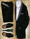 Black Velvet Fabric Suit With Velvet Tuxedos Fabric