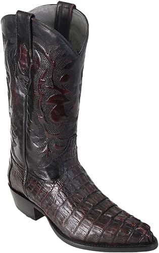 Los Altos Boot - Los Altos Cowboy Boots - Original Brown Caiman (Gator) Tail LeatherJ-Toe Boot