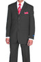 Big and Tall Black Suit MENS 3 BUTTON CLASSIC FIT POPLIN SUIT IN BLACK