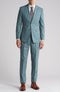 Grid Trim Fit Wool Blend Two-Piece Suit