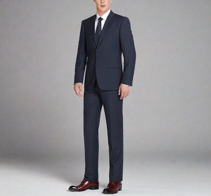 Renoir Suits - Renoir Fashion - Renoir Clothing Super 140s Wool 2-Button CLASSIC FIT Suit in Dark Navy (Short, Regular, and Long Available) by Renoir