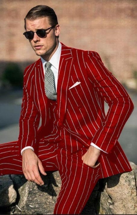 Mafia Outfit - Mobster Outfit - Italian costume - Hot Red Suit