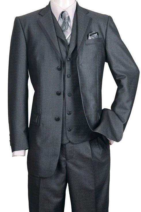 Big and Tall Black Suit MENS 3 BUTTON VESTED TEXTURED SHINY SHARKSKIN CHURCH SUIT IN BLACK