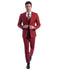 Title Skinny Fit Suit - Extra Slim Fit Prom Suit Brick Ultra Slim Fit 3-Piece Prom Suit