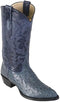 Los Altos Boot - Los Altos Cowboy Boots -Men's J Toe Brown Genuine Leather Ostrich Skin Western Boots