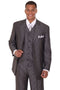 Big and Tall Black Suit MENS 3 BUTTON VESTED SHINY SHARKSKIN NARROW PINSTRIPE SUIT IN BLACK