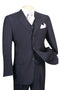 Big and Tall Navy Blue Suit MENS 3 BUTTON CLASSIC FIT VESTED BASIC SUIT IN NAVY