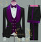 Wedding Tuxedos For Men in Purple & Black Classic Wedding Tuxedo Style For Guys - Two Toned Lapel