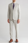 Plaid Trim Fit Notched Lapel Two-Piece Suit