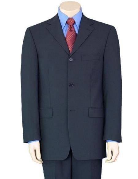 Mens Navy Tweed Suit - Navy Wool Suit - Winter Fabric Heavy Suit