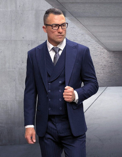 Statement Suits - Wool Suits - Modern Fit 8 Button Perfect for Business in 10 colors