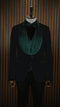 Wedding Tuxedos For Men in Green Black Classic Wedding Tuxedo Style For Guys - Two Toned Lapel