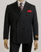 Steve Harvey Suit - Peak Lapel Modern Fit - No Pleated Pants Designer Brand Black Peak Lapel 3 Piece Vested Suit