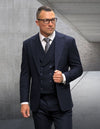 Statement ITALY Suit - Super 150's Wool Suit Statement Men's Outlet 3 Piece 100% Wool Fashion Suit - Light Stripes