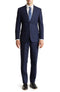 Trim Fit Windowpane Peak Lapel Suit