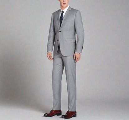 Renoir Suits - Renoir Fashion - Renoir Clothing Super 140s Wool 2-Button CLASSIC FIT Suit in Grey (Short, Regular, and Long Available) by Renoir