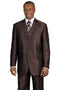 Big and Tall Brown Suit MENS 3 BUTTON PEAK LAPEL SHINY SHARKSKIN MICRO PINSTRIPE SUIT IN BROWN