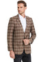 Brown Windowpane Sport Coat - Mens Brown Blazer