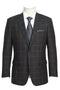 Brown Windowpane Sport Coat - Mens Brown Blazer