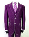 Mens 2 Button Vested Trim Tuxedo in Purple