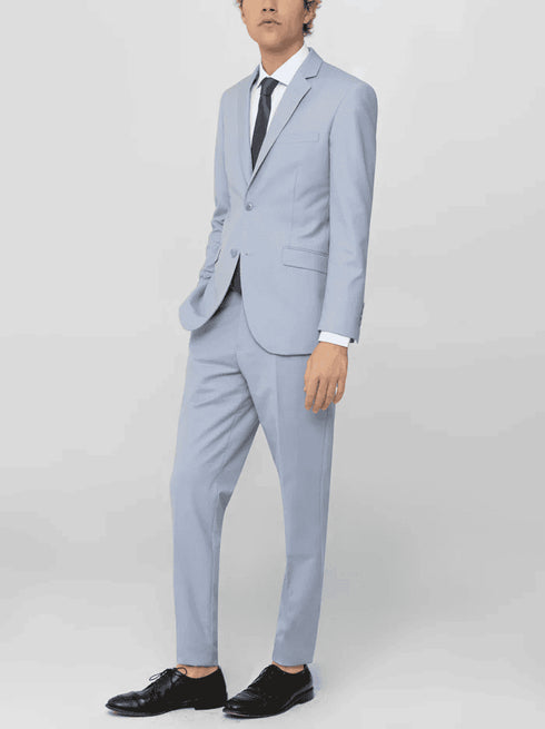 Light Blue Two Button Suit