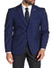 Mens 56 Long  Sport Coat Blue Color Sport Coat