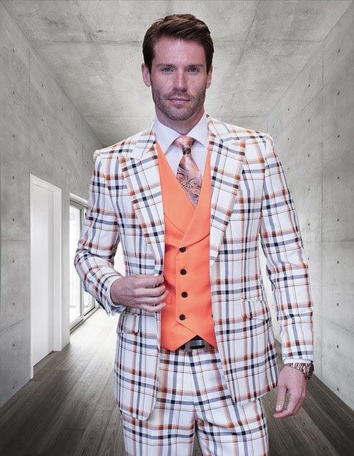 Burnt Orange Mens Suit - AlbertoNardoniStore