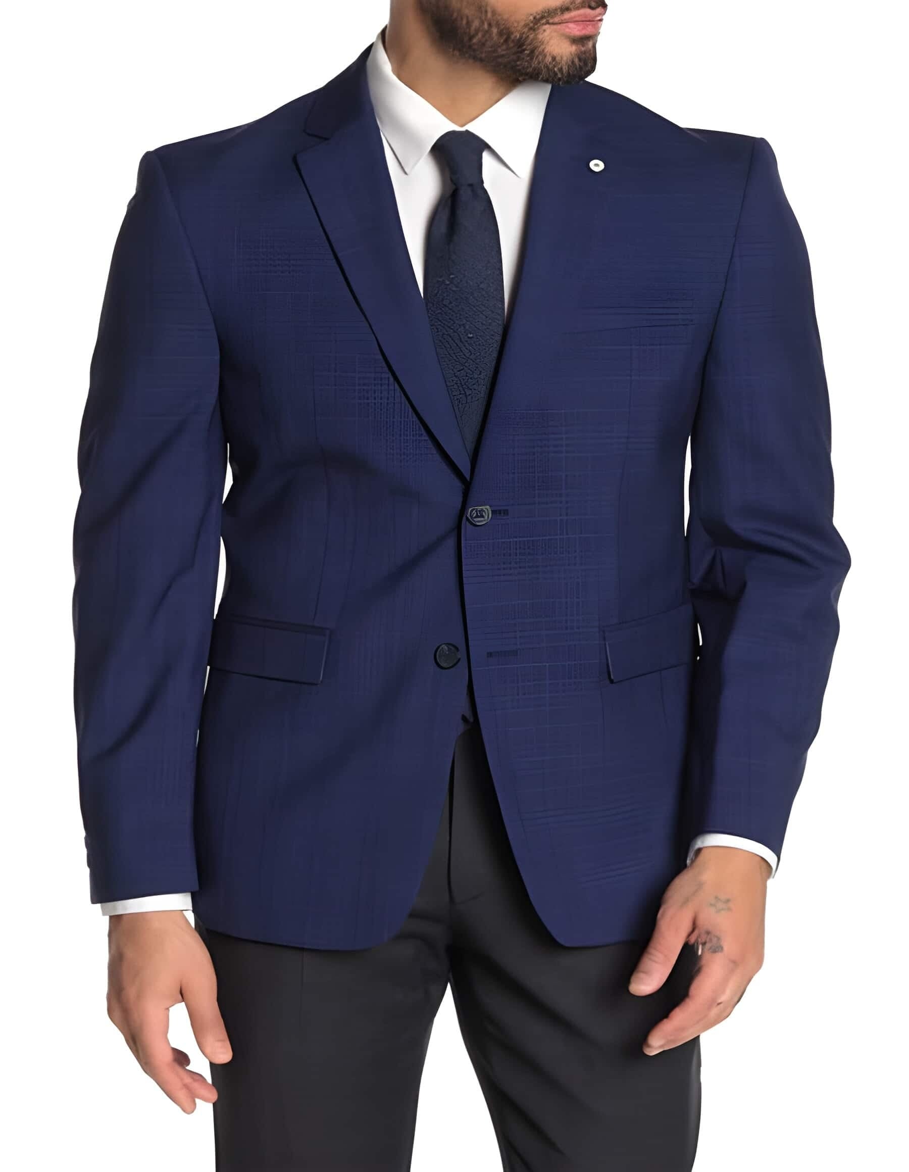 Mens 52 Long  Sport Coat - Navy Color Sport Coat