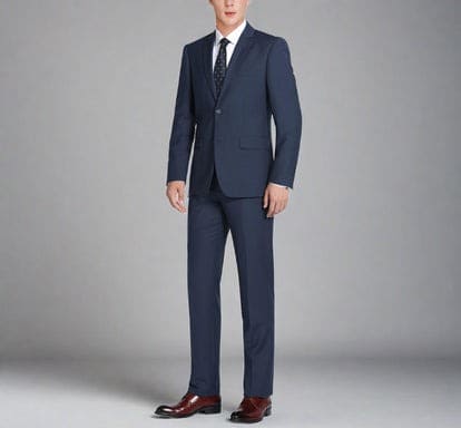 Renoir Suits - Renoir Fashion - Renoir Clothing Super 140s Wool 2-Button CLASSIC FIT Suit in Navy (Short, Regular, and Long Available) by Renoir