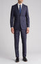 Mens Trim Fit Plaid Suit with Peak Lapel - Two Piece