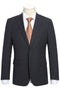 Mens Gray Plaid Suit Designer Two Button Slim Fit Suit In Grey Blue Check Plaid